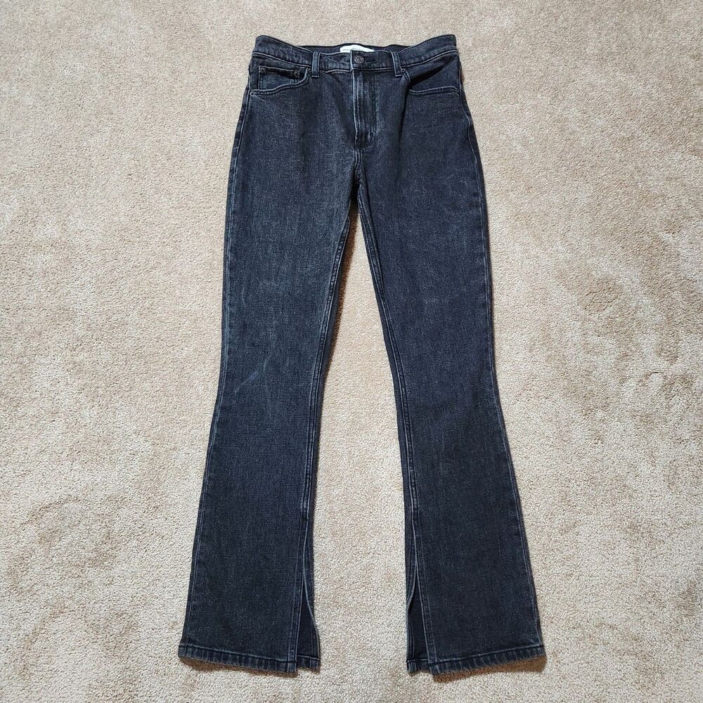 Abercrombie & Fitch Jeans Women 2 Black The Skinny High Rise Slit Ankle